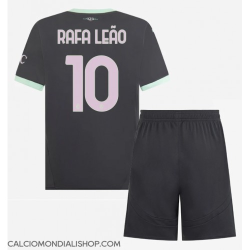 Maglie da calcio AC Milan Rafael Leao #10 Terza Maglia Bambino 2024-25 Manica Corta (+ Pantaloni corti)